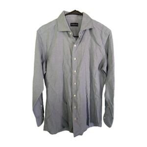 Proper Cloth Shirt Mens XS Blue Long Sleeve Button Up Business Preppy